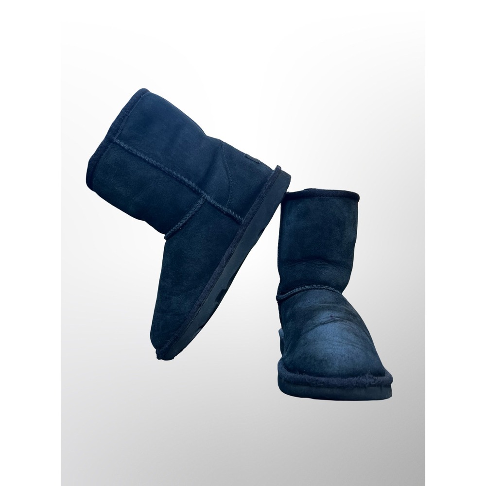 GUC Pre-Owned UGG Classic Short II Girls Black Boots Kids Shoes Size 3 - Picture 13 of 16